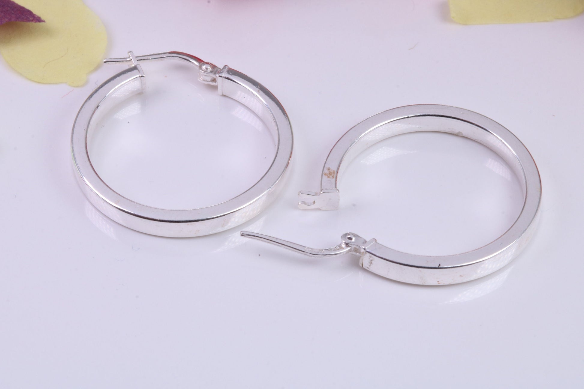 25 mm Round Creole Hoop Earrings Made from 925 Grade Sterling Silver