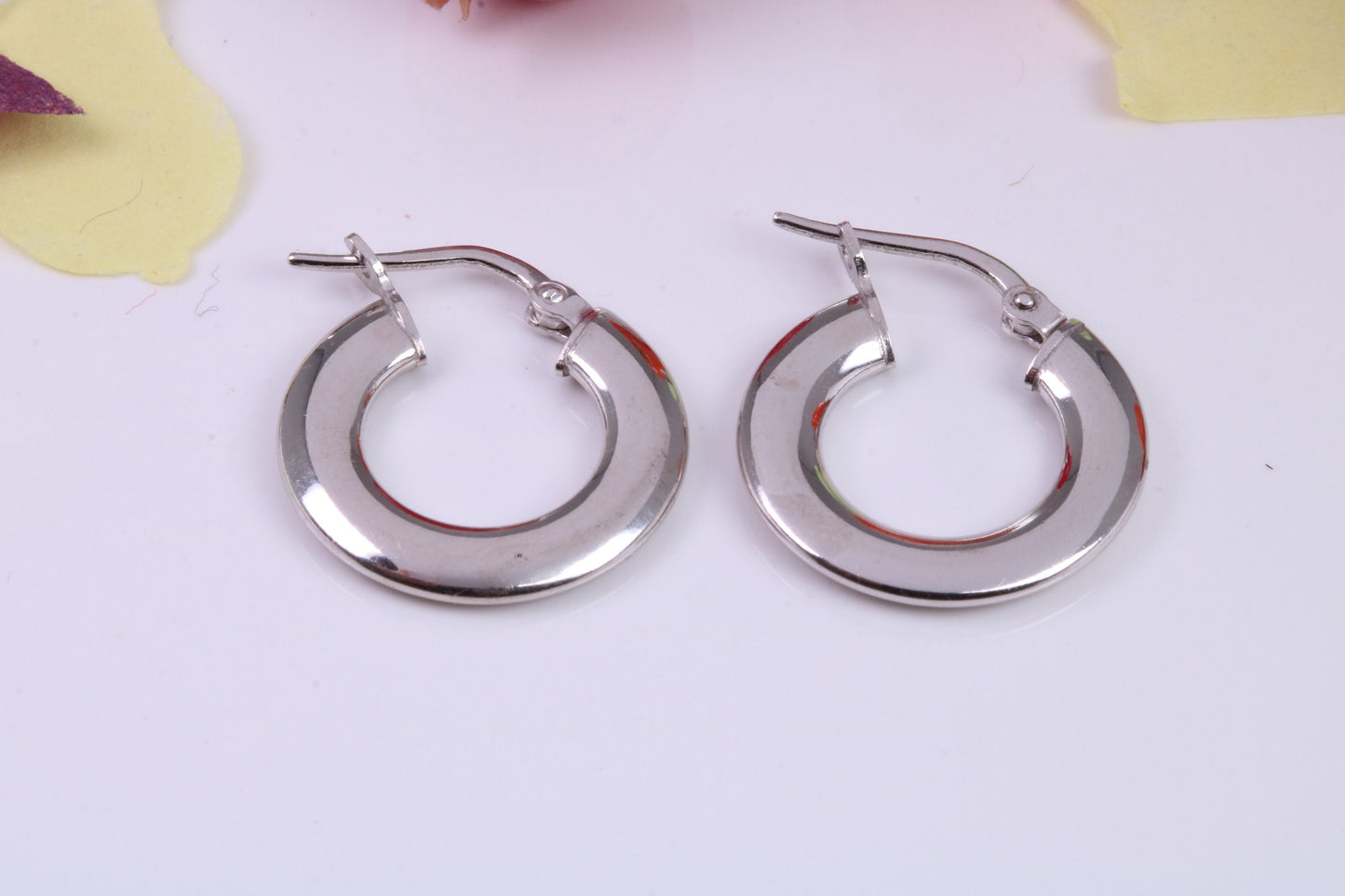 18 mm Round Creole Hoop Earrings Made from 925 Grade Sterling Silver