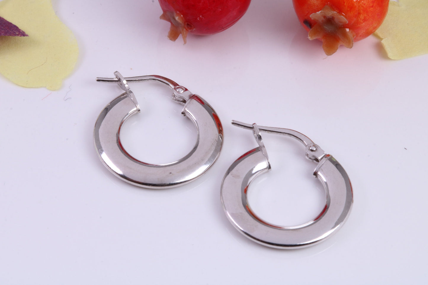 18 mm Round Creole Hoop Earrings Made from 925 Grade Sterling Silver