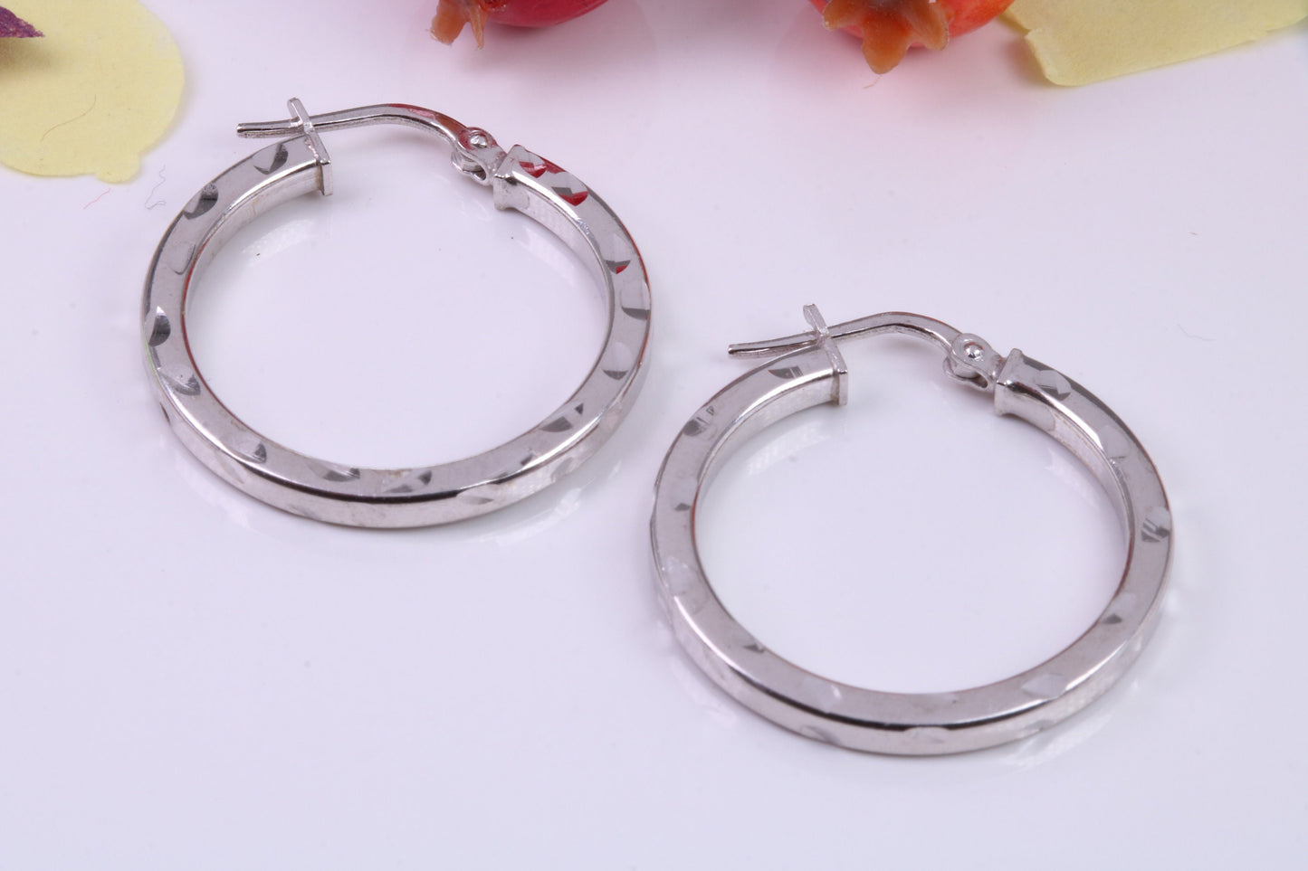 25 mm Round Creole Hoop Earrings Made from 925 Grade Sterling Silver