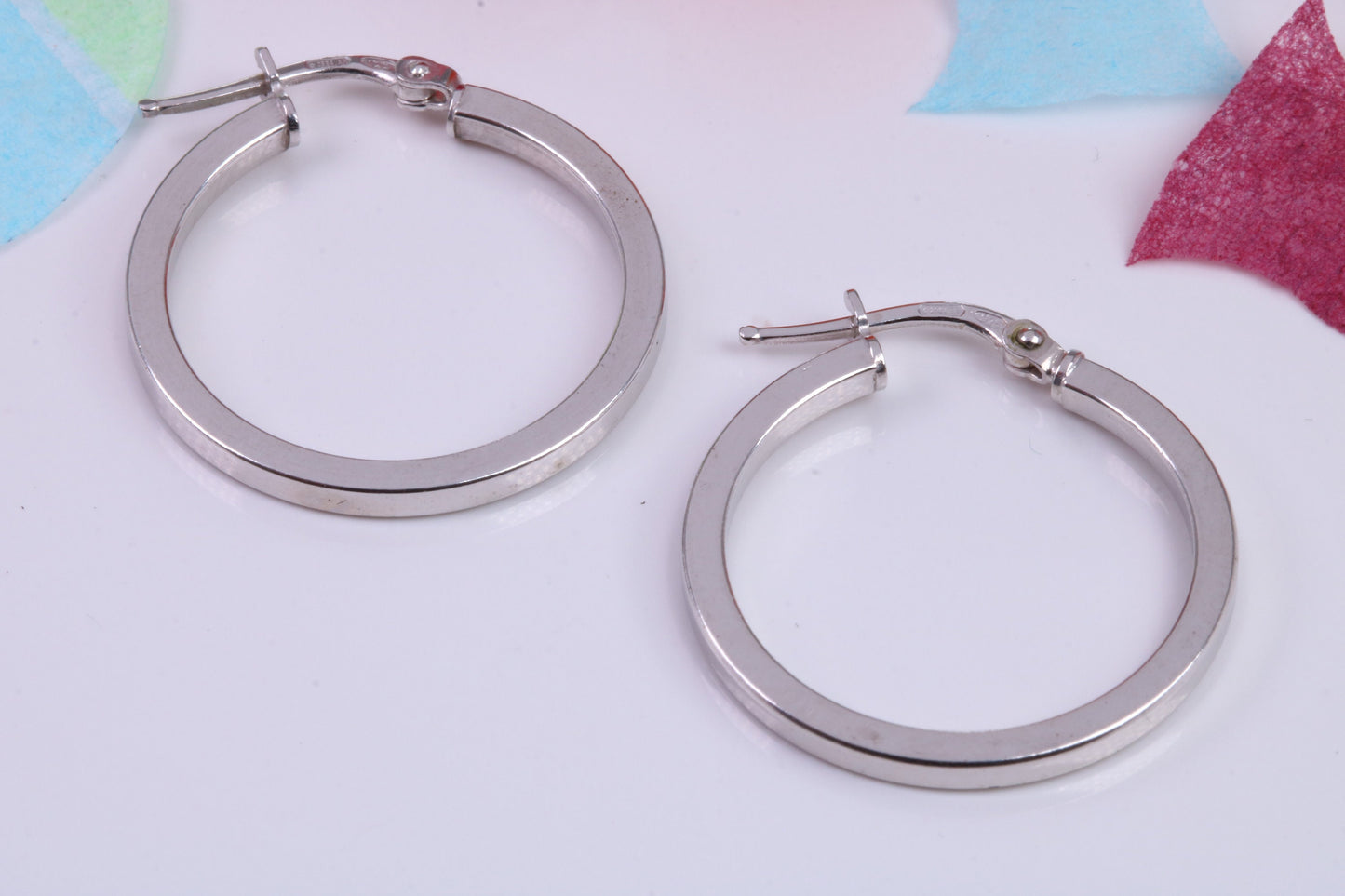 25 mm Round Creole Hoop Earrings Made from 925 Grade Sterling Silver