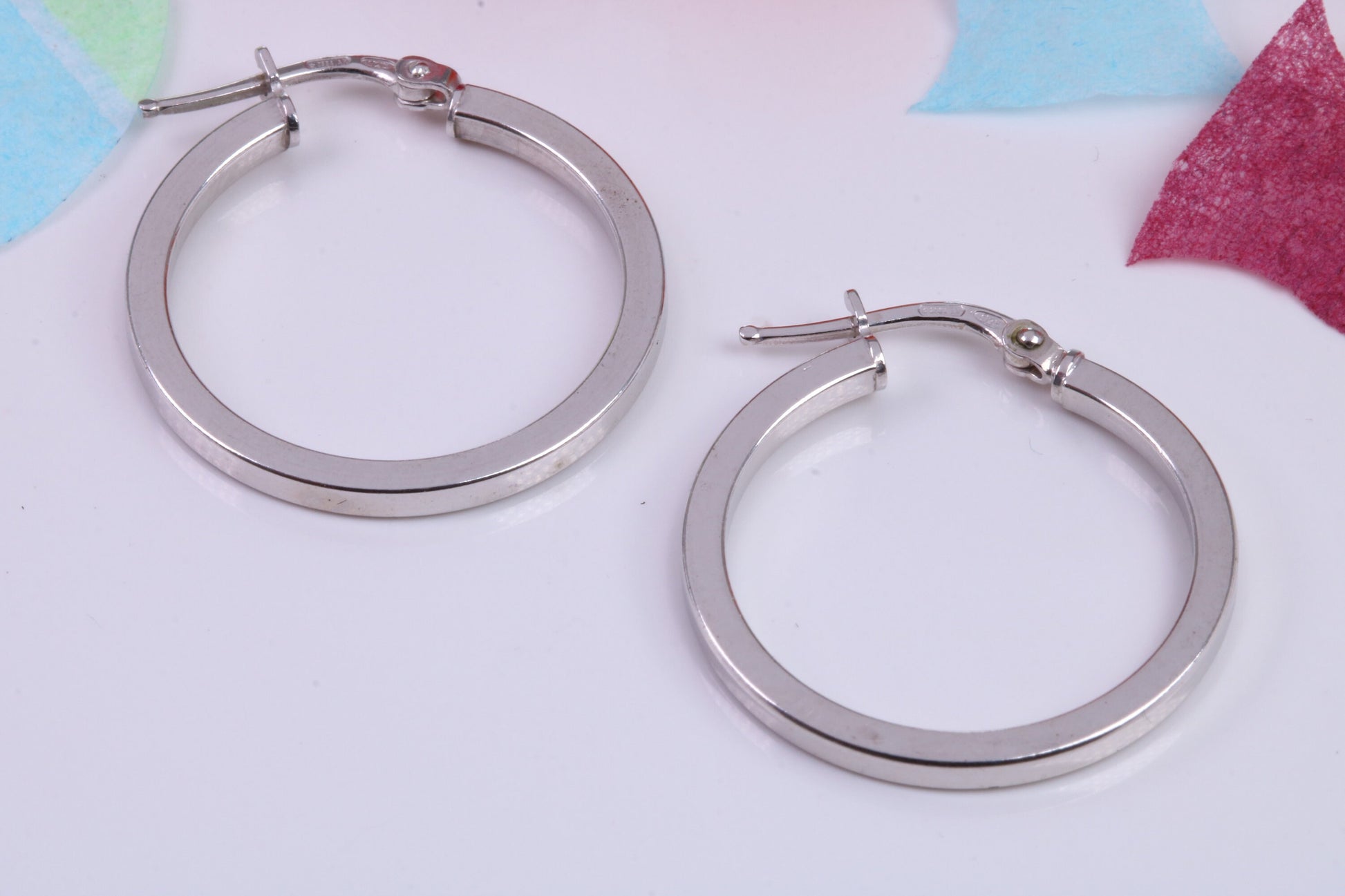 25 mm Round Creole Hoop Earrings Made from 925 Grade Sterling Silver