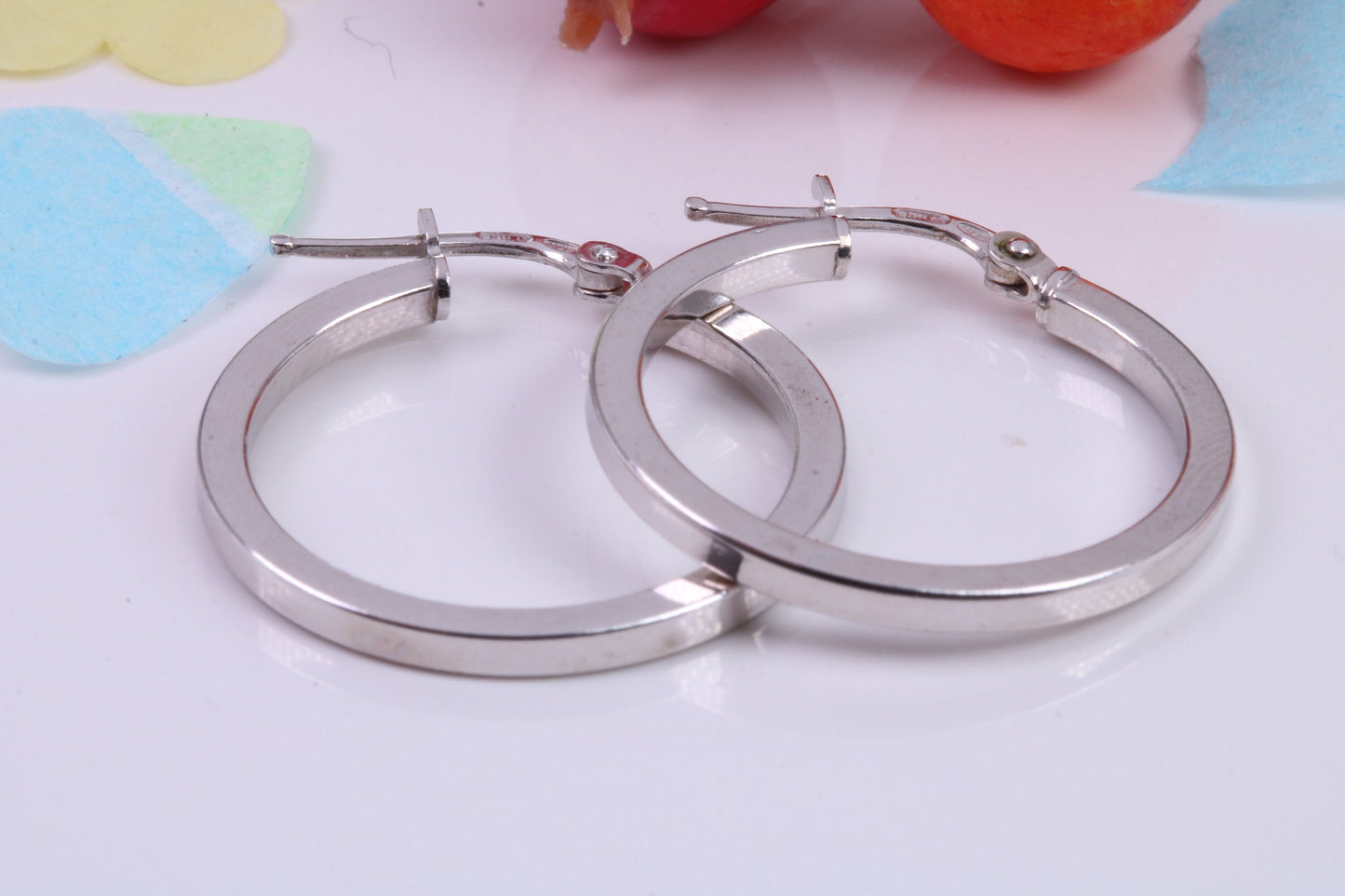 25 mm Round Creole Hoop Earrings Made from 925 Grade Sterling Silver