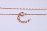 June Light Amethyst C Z set Necklace and Matching Stud Earrings, made from solid Sterling Silver and 18ct Rose Gold Plated