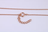 December Blue Zircon C Z set Necklace and Matching Stud Earrings, made from solid Sterling Silver and 18ct Rose Gold Plated