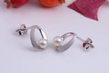 Pearl set Stud Earrings, Very Dressy, Made from Solid 925 Grade Sterling Silver