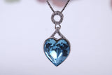 Real Topaz and C Z set Necklace, made from solid Sterling Silver