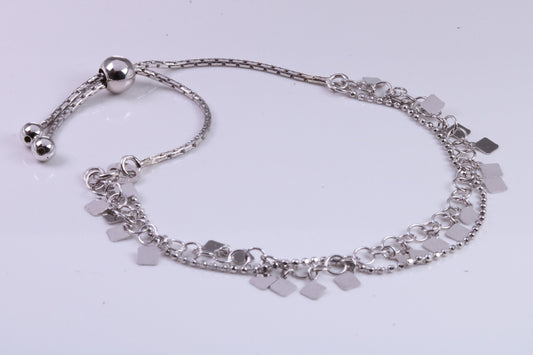 Multi Tassle Bracelet, made from solid Sterling Silver, Length Adjustable