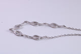Cubic Zirconia set Bracelet, made from solid Sterling Silver, Length Adjustable