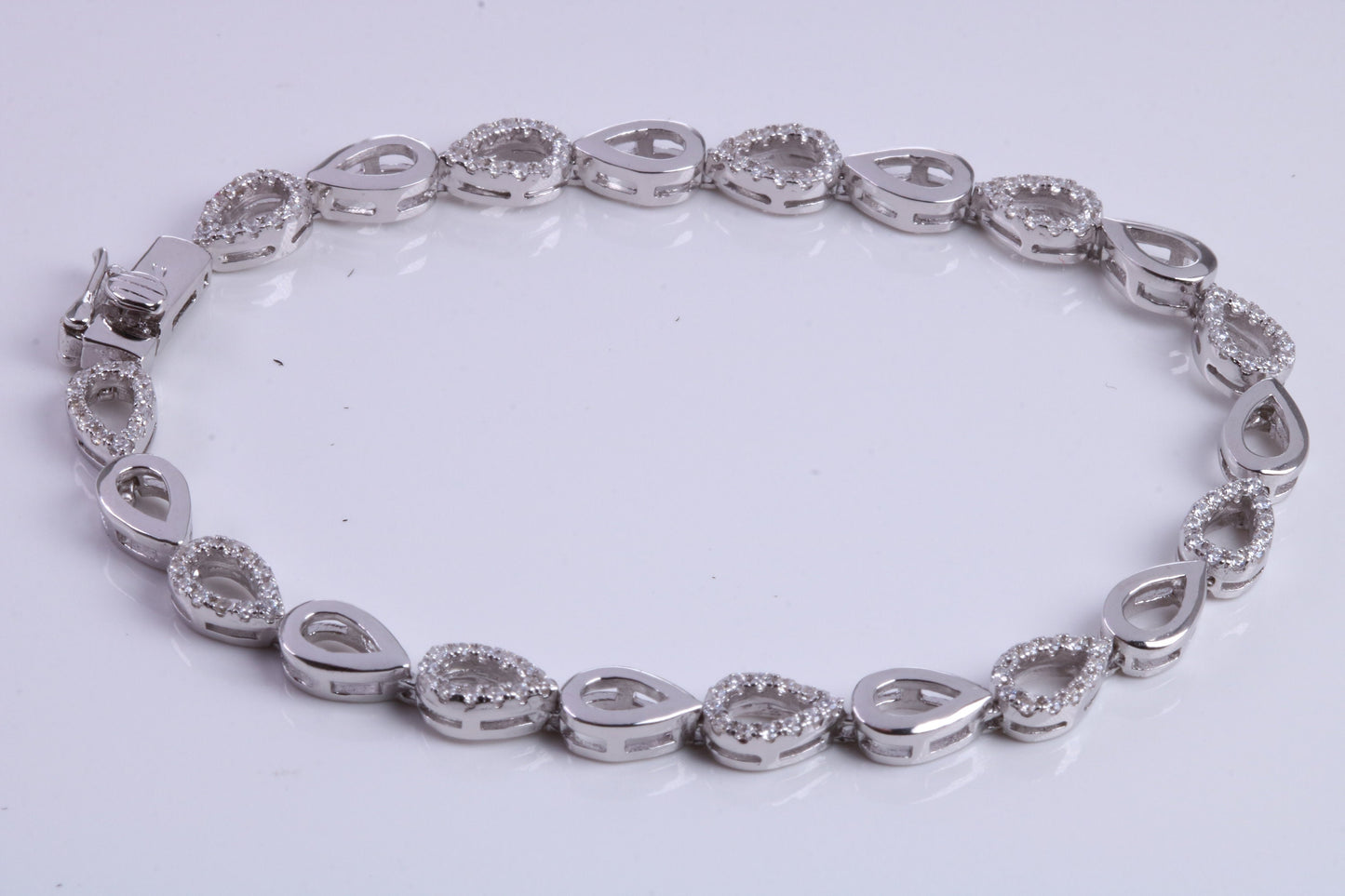 Cubic Zirconia set Bracelet, made from solid Sterling Silver