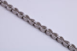 Cubic Zirconia set Bracelet, made from solid Sterling Silver, Length Adjusable