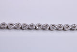 Cubic Zirconia set Bracelet, made from solid Sterling Silver, Length Adjusable