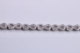 Cubic Zirconia set Bracelet, made from solid Sterling Silver, Length Adjusable