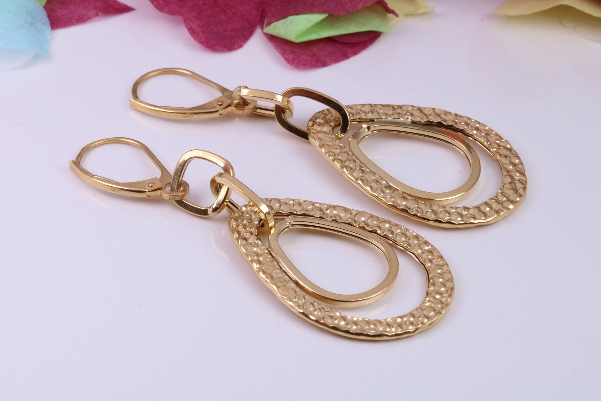 55 mm Long Creole Earrings Made from Solid 9ct Yellow Gold