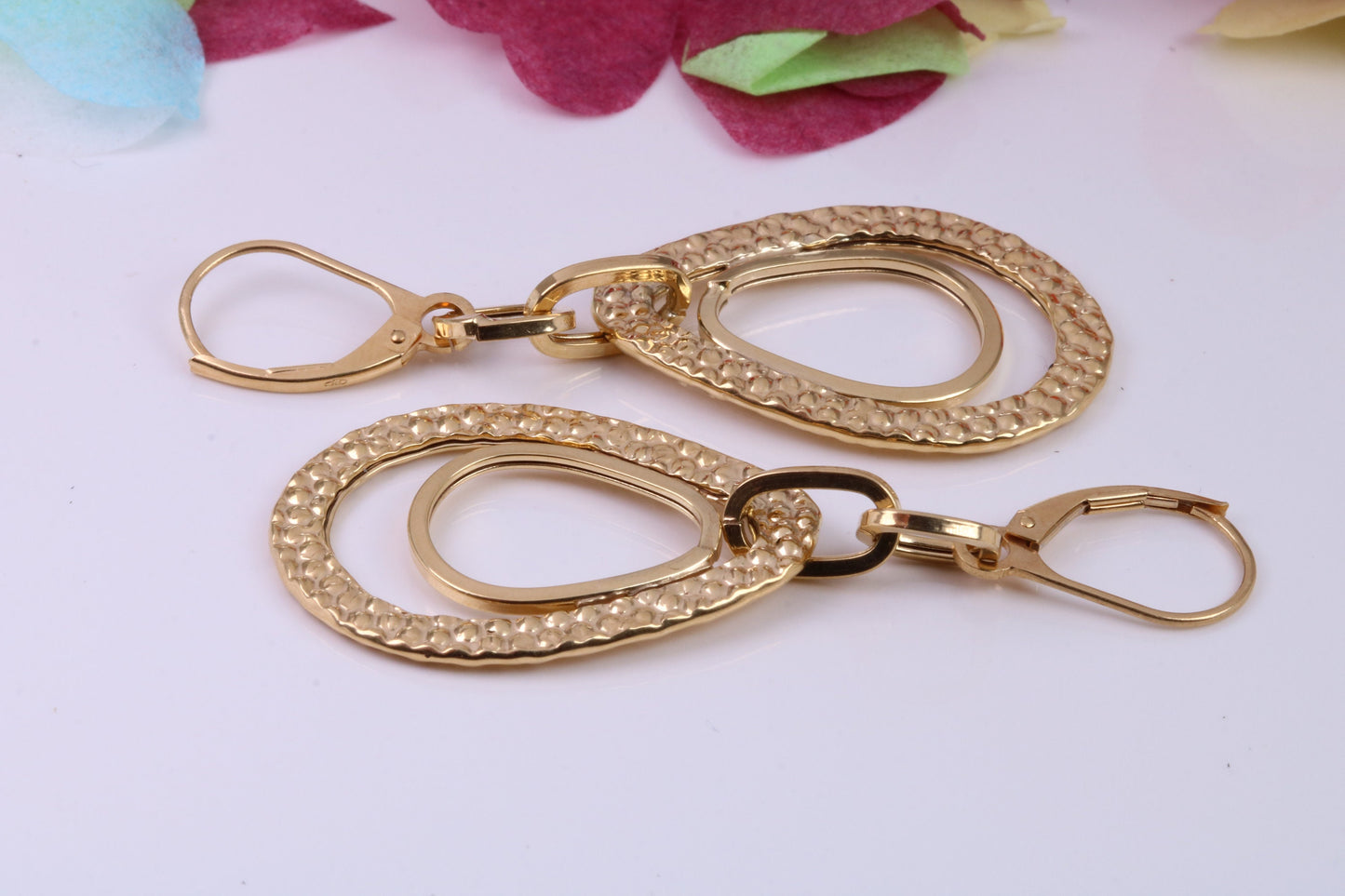 55 mm Long Creole Earrings Made from Solid 9ct Yellow Gold