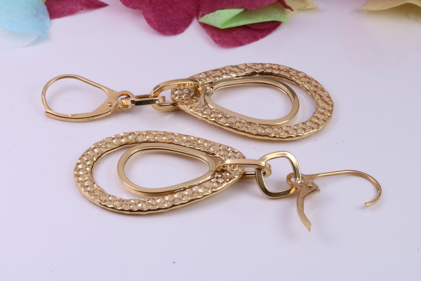 55 mm Long Creole Earrings Made from Solid 9ct Yellow Gold