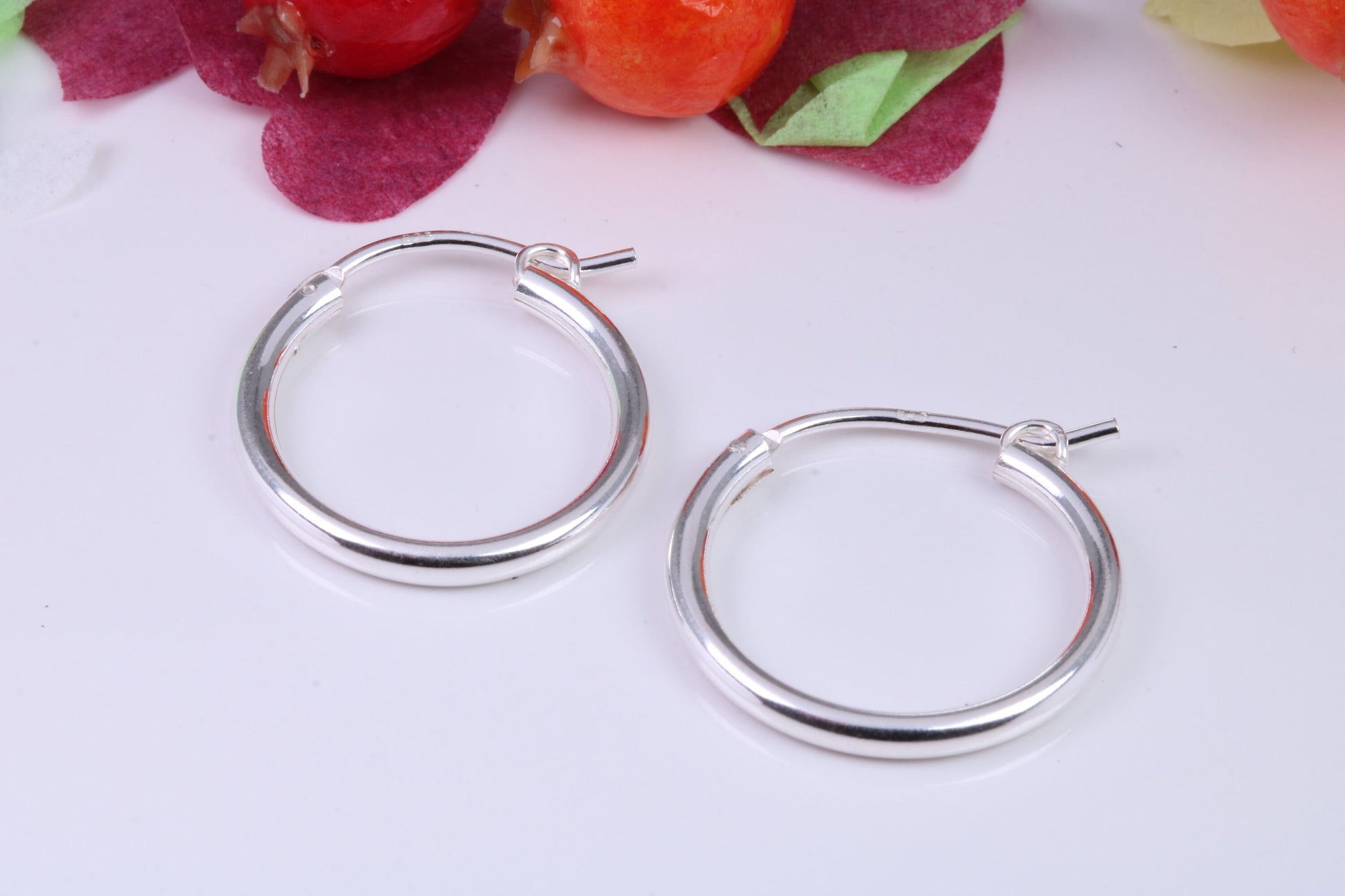 22 mm Round Creole Hoop Earrings Made from 925 Grade Sterling Silver