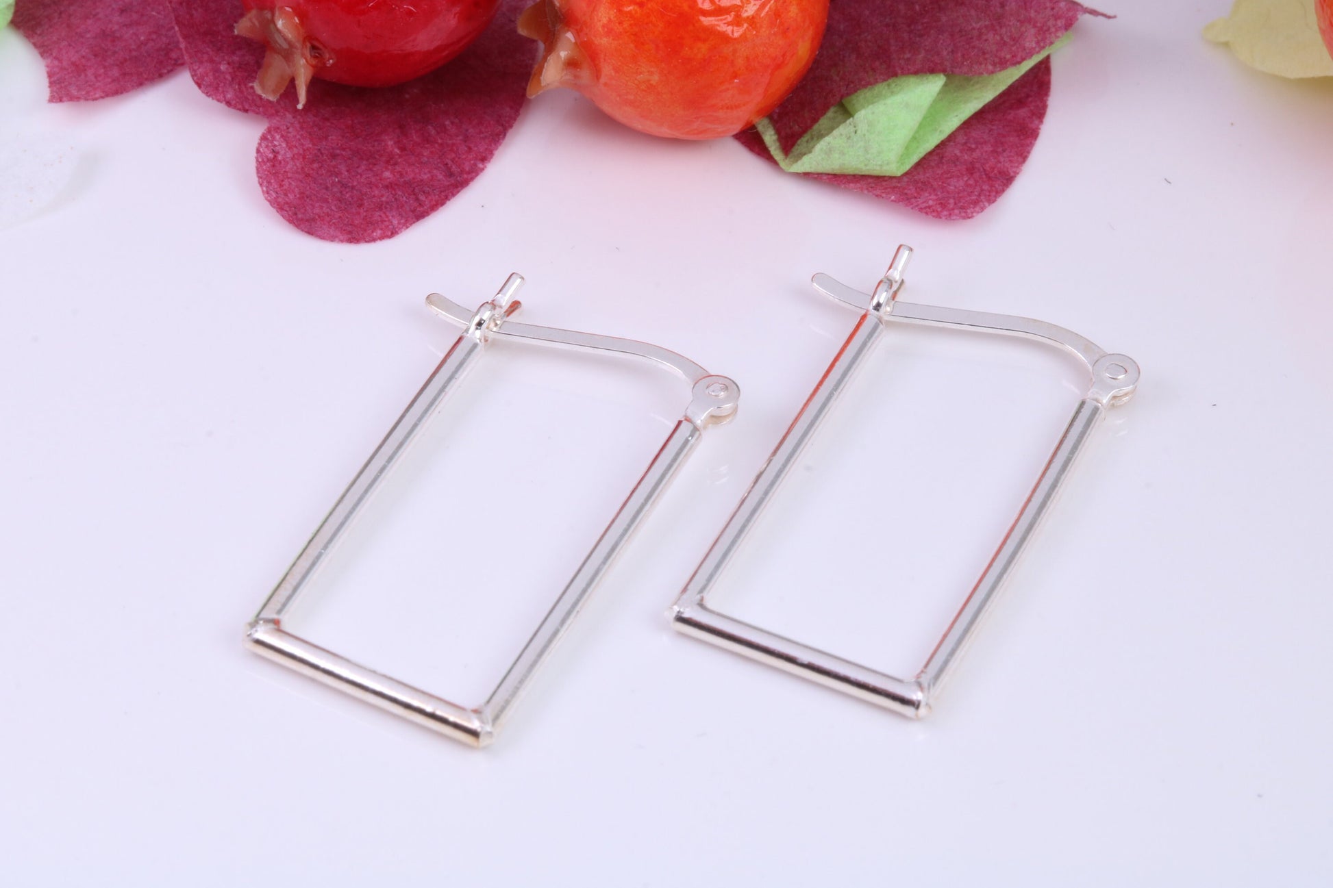 26 mm Long Creole Hoop Earrings Made from 925 Grade Sterling Silver