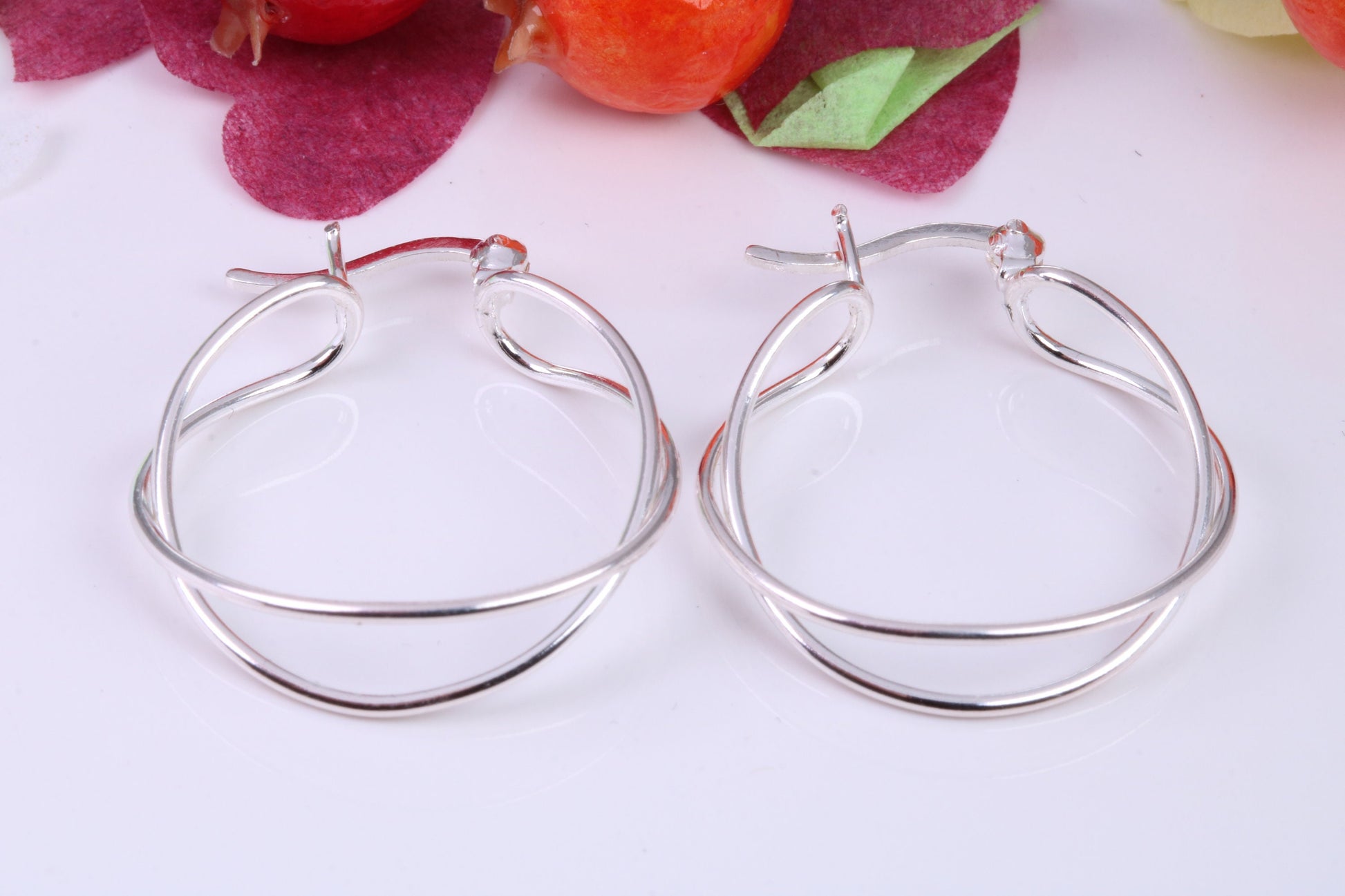 25 mm Round Creole Hoop Earrings Made from 925 Grade Sterling Silver