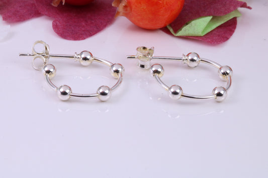 15 mm Round Creole Hoop Earrings Made from 925 Grade Sterling Silver