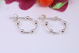 15 mm Round Creole Hoop Earrings Made from 925 Grade Sterling Silver