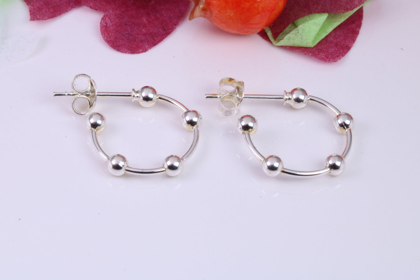 15 mm Round Creole Hoop Earrings Made from 925 Grade Sterling Silver