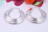 25 mm Round Creole Hoop Earrings Made from 925 Grade Sterling Silver