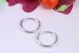 15 mm Round Diamond cut Hoop Earrings Made from 925 Grade Sterling Silver