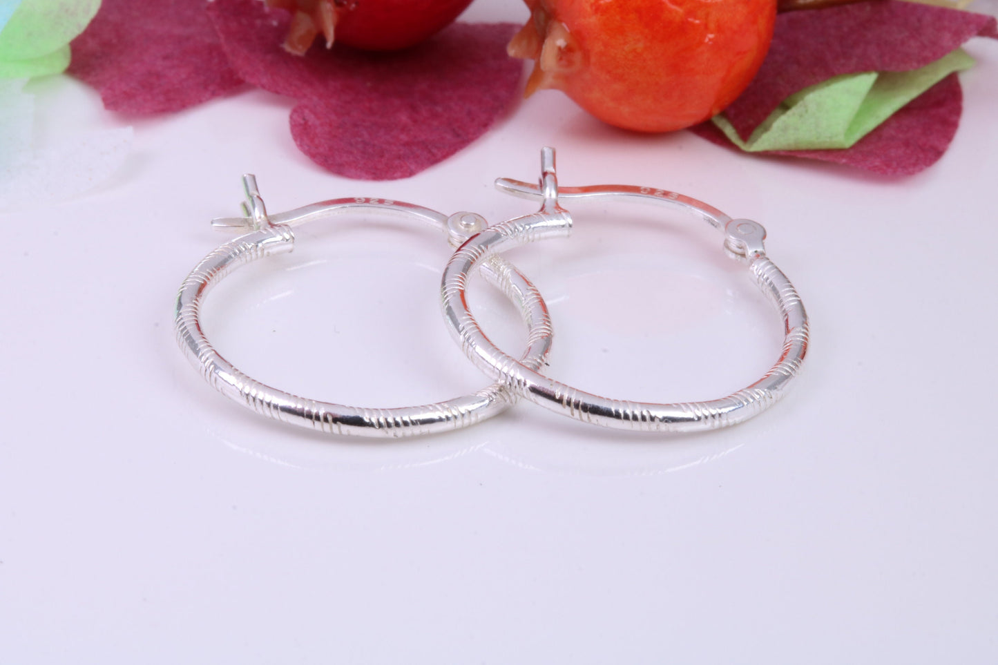 20 mm Round Creole Hoop Earrings Made from 925 Grade Sterling Silver