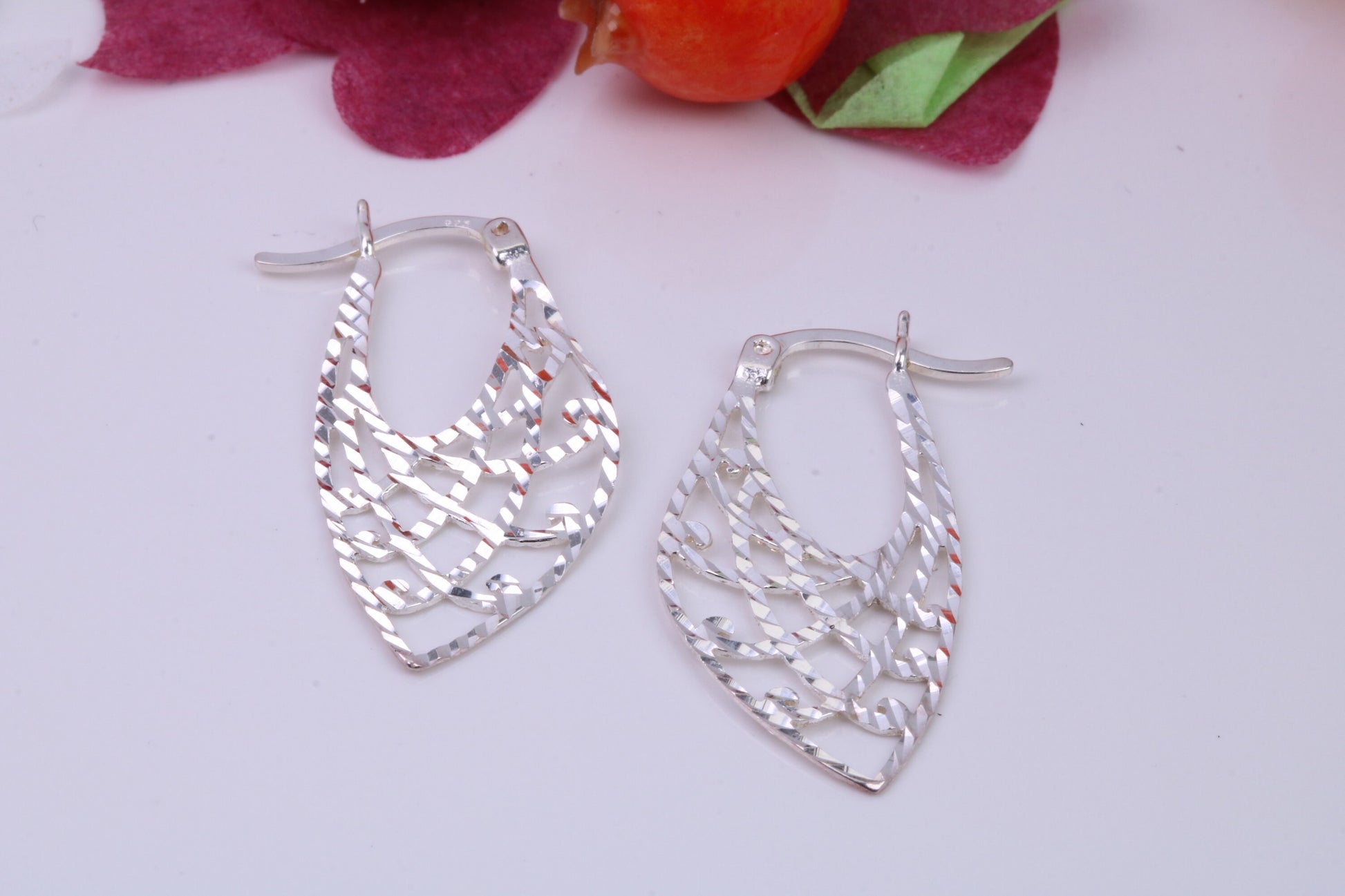 30 mm Long Dropper Earrings, Very Dressy, Made from Solid 925 Grade Sterling Silver