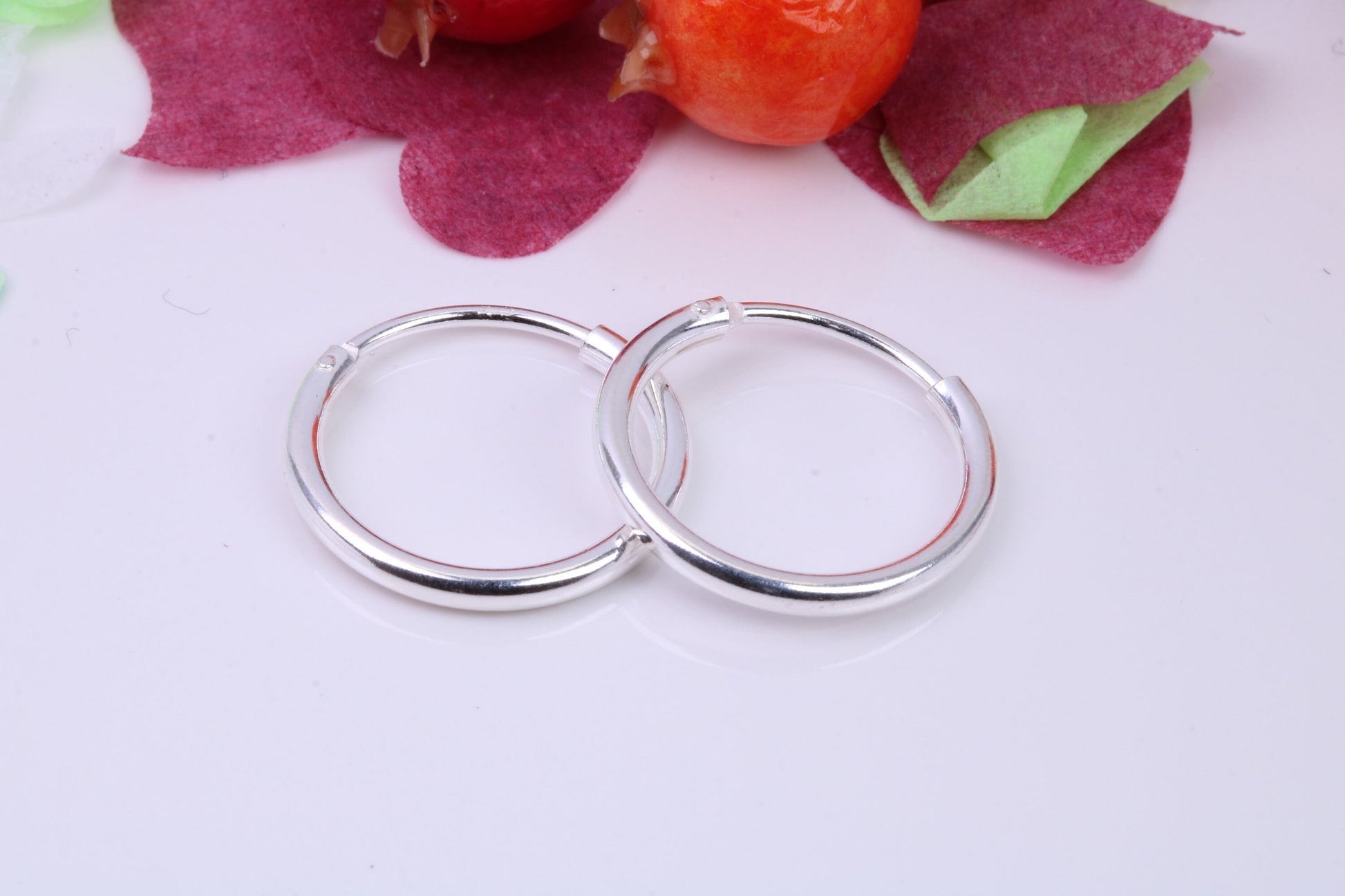 18 mm Round Sleeper Hoop Earrings Made from 925 Grade Sterling Silver