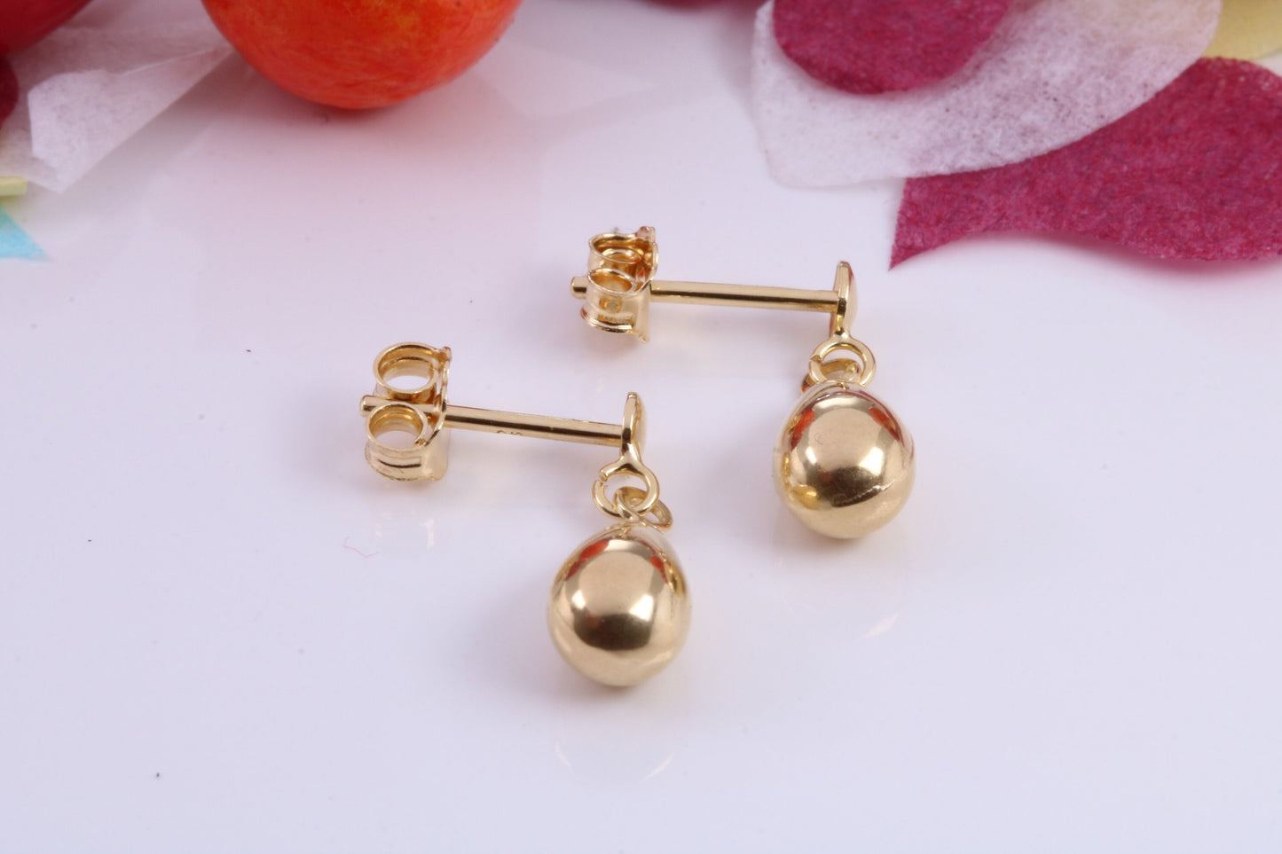 15 mm Long Droppers Stud Earrings Made from 9ct Yellow Gold