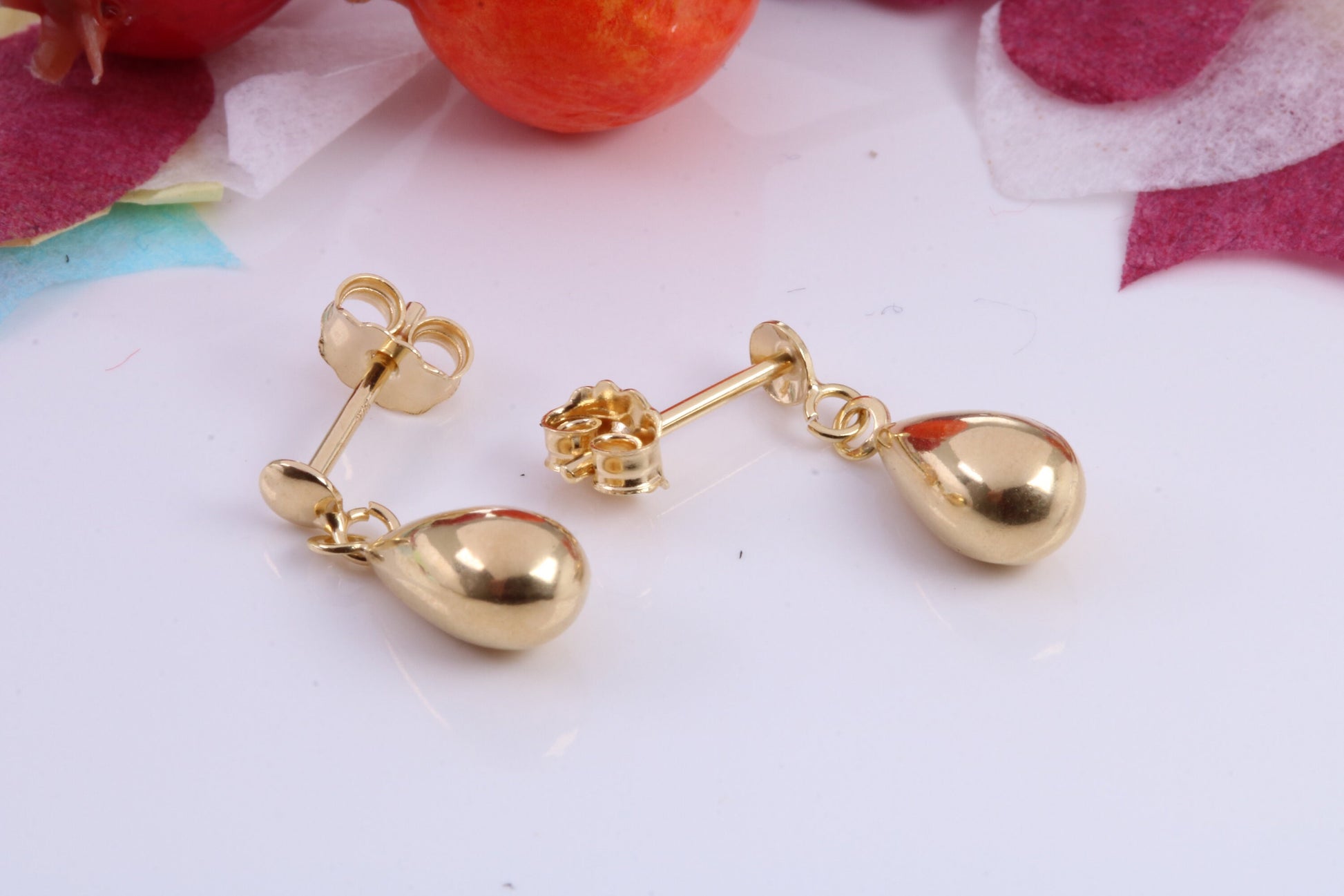 15 mm Long Droppers Stud Earrings Made from 9ct Yellow Gold