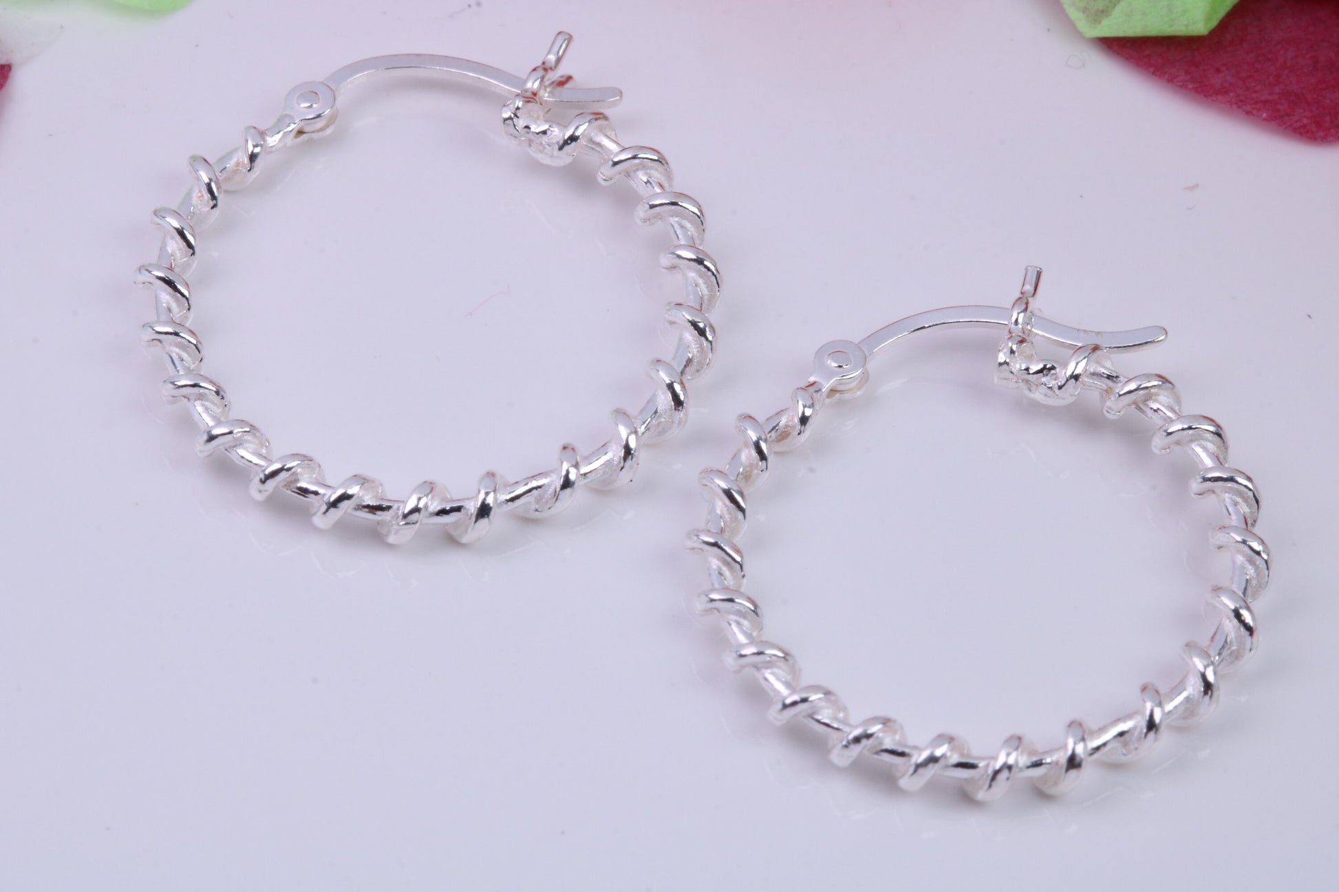 23 mm Round Creole Hoop Earrings Made from 925 Grade Sterling Silver