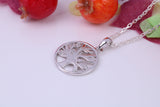 Tree of Life Cubic Zirconia set Necklace, made from solid Sterling Silver