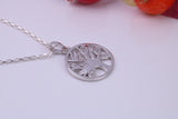 Tree of Life Cubic Zirconia set Necklace, made from solid Sterling Silver