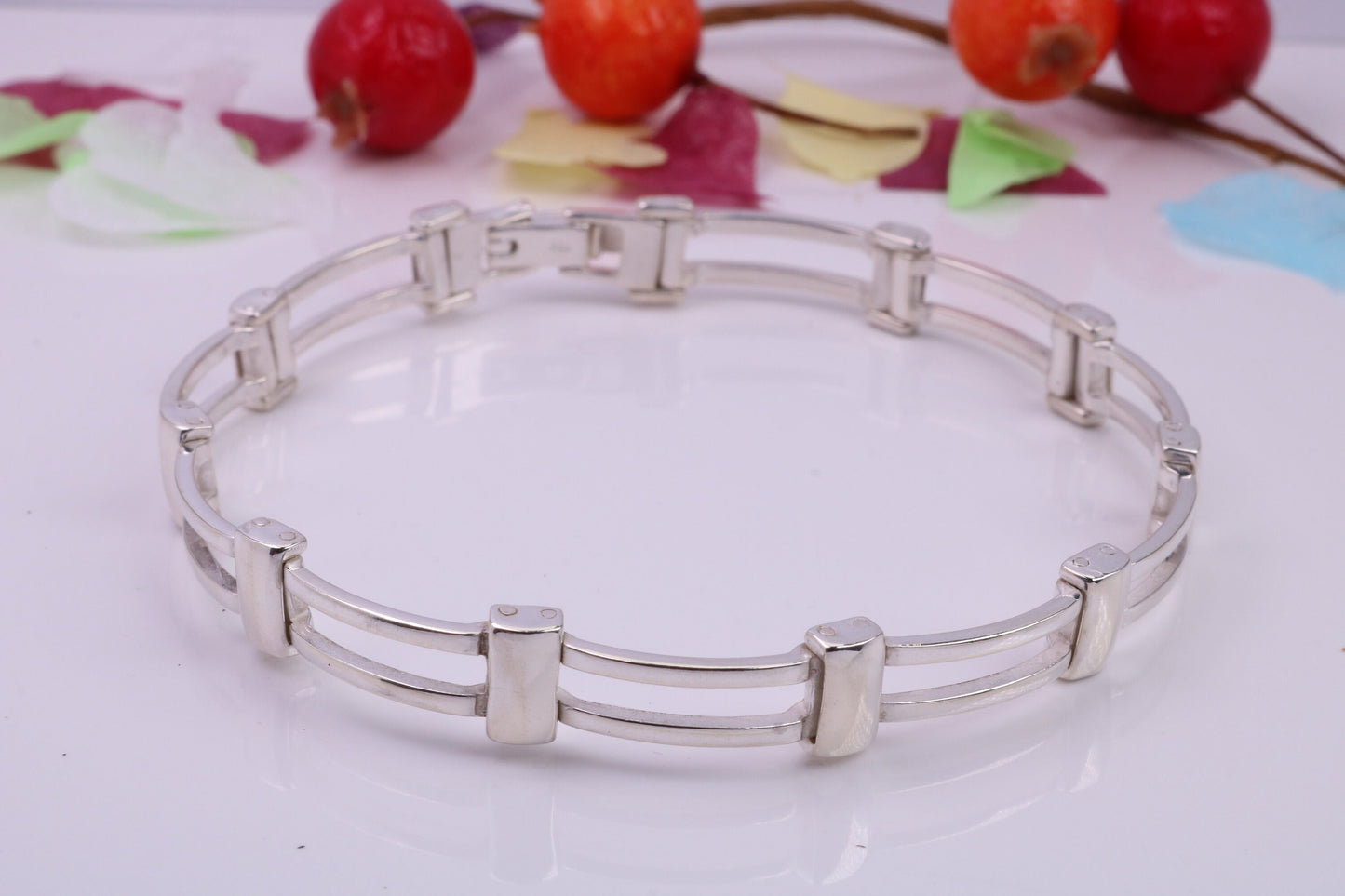 Multi Link Bracelet, made from solid Sterling Silver, 7.50 Inches Long