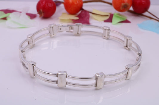 Multi Link Bracelet, made from solid Sterling Silver, 7.50 Inches Long