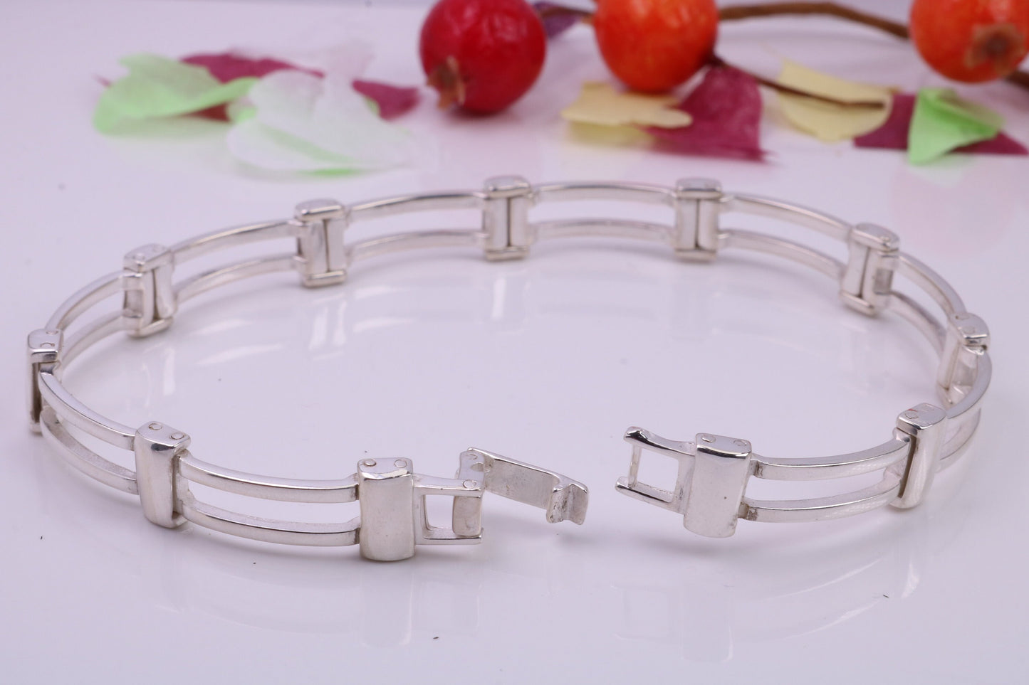 Multi Link Bracelet, made from solid Sterling Silver, 7.50 Inches Long