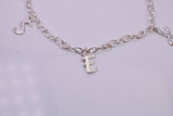 Initial Bracelet Reading Sexy, made from solid Sterling Silver, 7.50 Inches Long