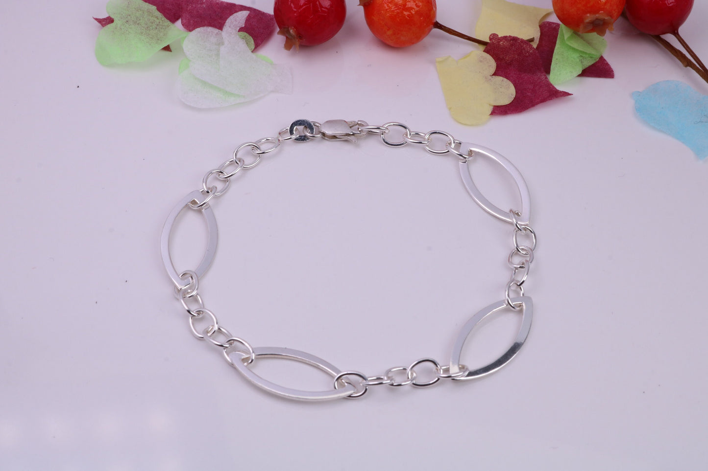 Light Weight Link Bracelet, made from solid Sterling Silver, 7.50 Inches Long