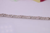 Cubic Zirconia set Tennis Bracelet, made from solid Sterling Silver, Platinum and Diamond Look for a Fraction of the cost