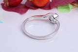 Natural Round cut Blue Topaz set Sterling Silver Ring, Very Smooth Setting, November Birthstone