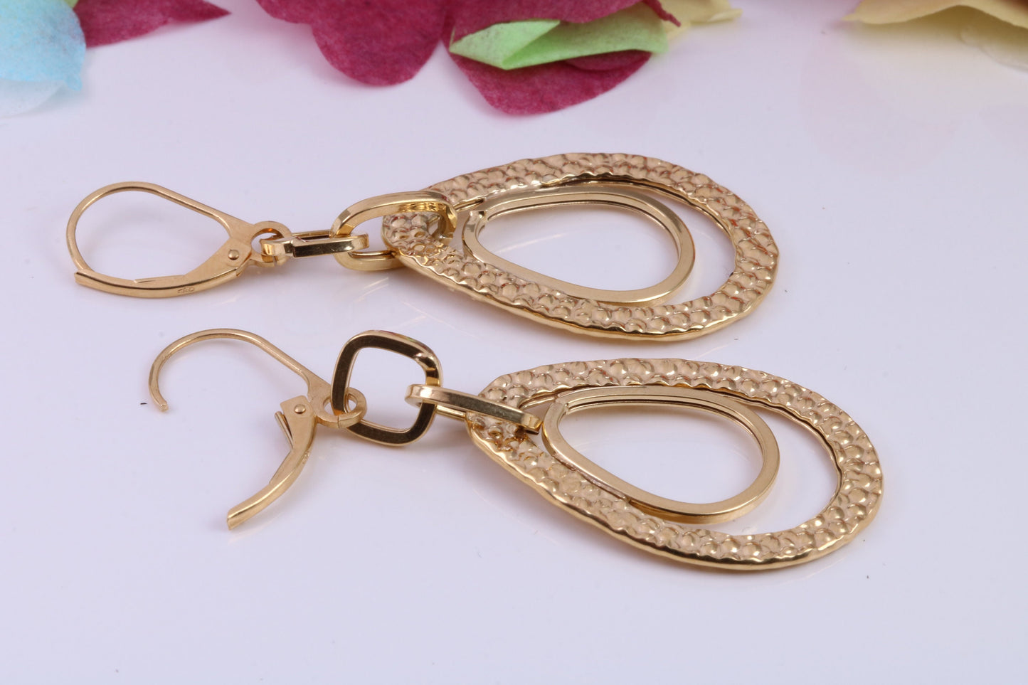 55 mm Long Creole Earrings Made from Solid 9ct Yellow Gold