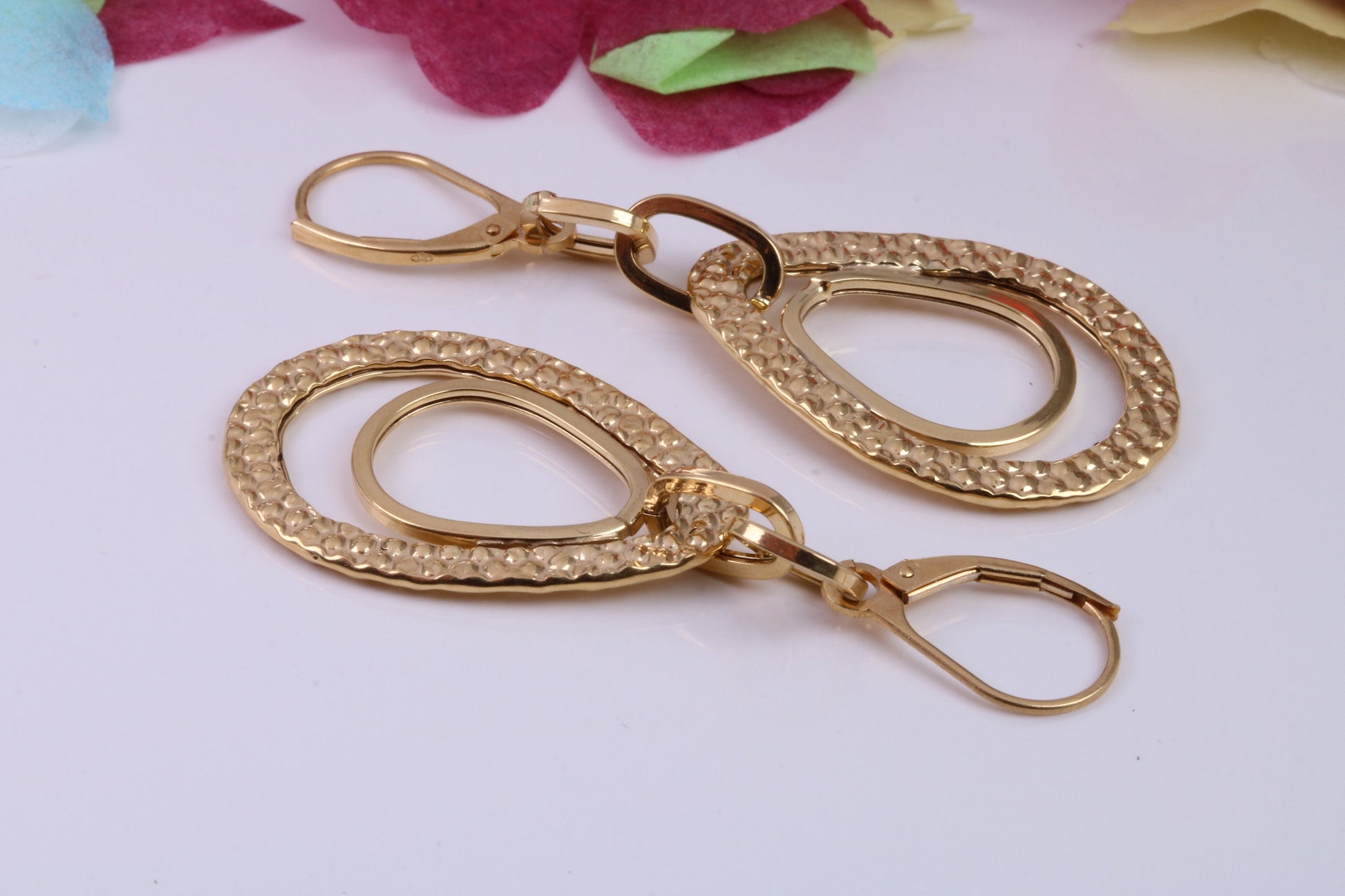 55 mm Long Creole Earrings Made from Solid 9ct Yellow Gold