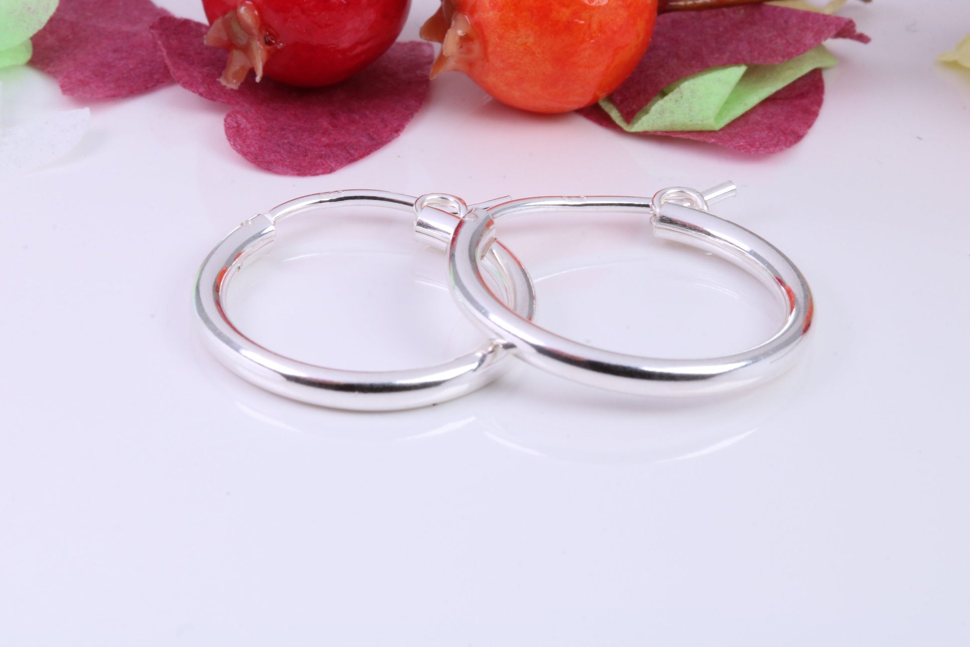 22 mm Round Creole Hoop Earrings Made from 925 Grade Sterling Silver