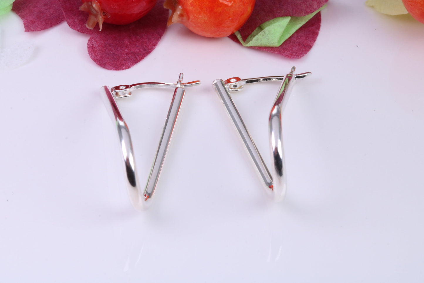 30 mm Long Creole Hoop Earrings Made from 925 Grade Sterling Silver