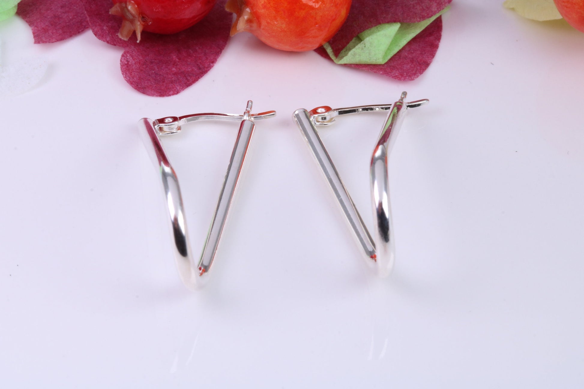 30 mm Long Creole Hoop Earrings Made from 925 Grade Sterling Silver