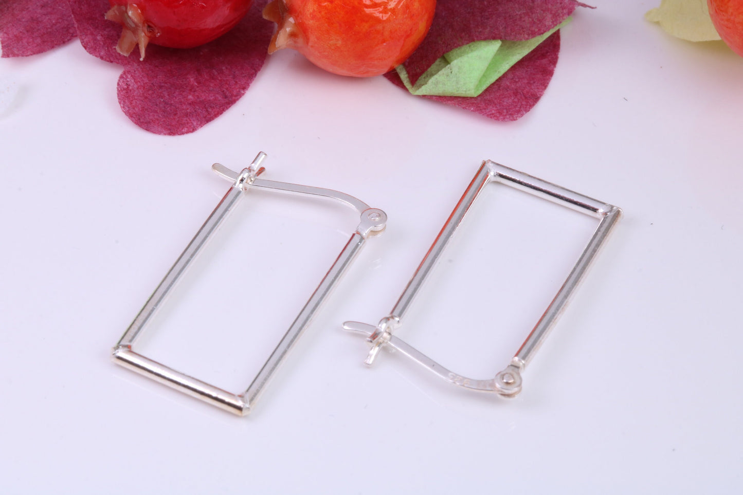 26 mm Long Creole Hoop Earrings Made from 925 Grade Sterling Silver