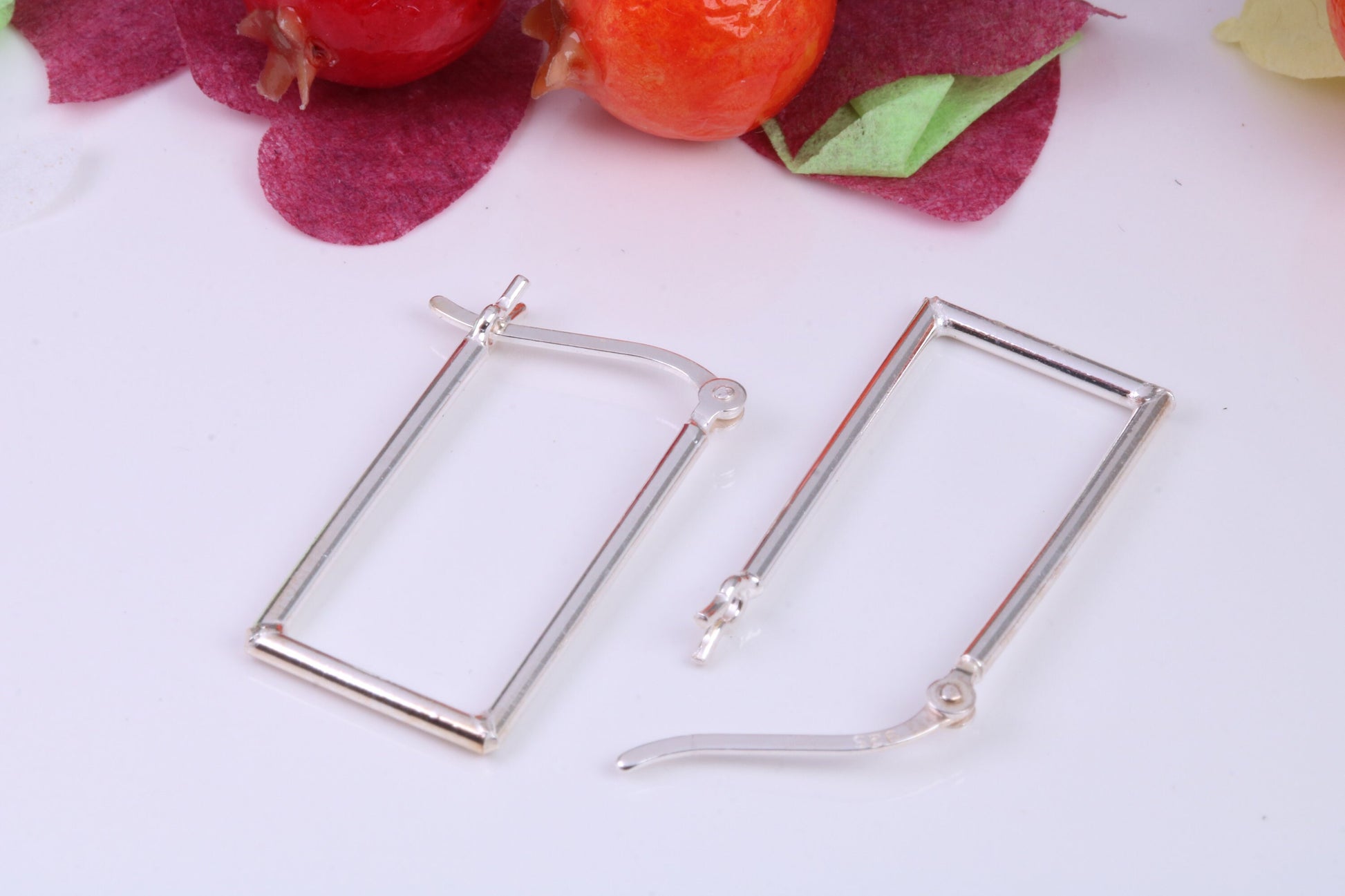 26 mm Long Creole Hoop Earrings Made from 925 Grade Sterling Silver